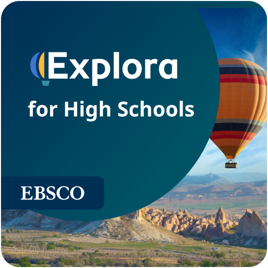 Linked Icon of Explora High School, Database through Tri-Township Library Explora High School